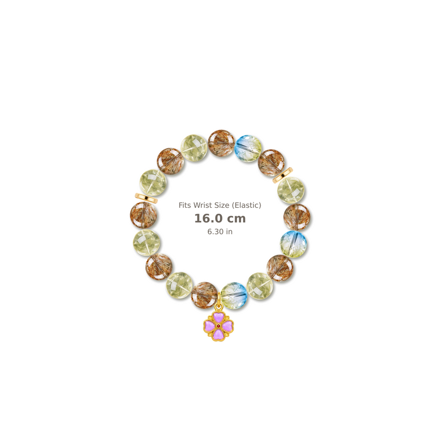 Sunny Chance Bracelet mixed crystal bracelet design — alternating beads with evenly spaced accents and reference-style soft shadow