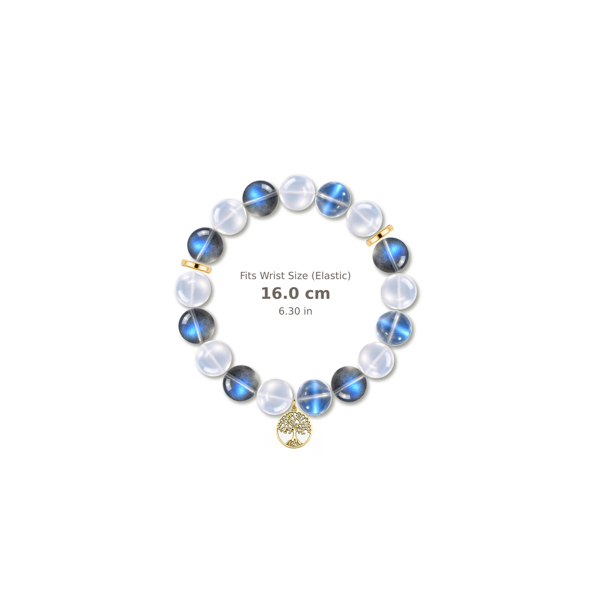 Turning Tide Bracelet mixed crystal bracelet design — alternating beads with evenly spaced accents and reference-style soft shadow