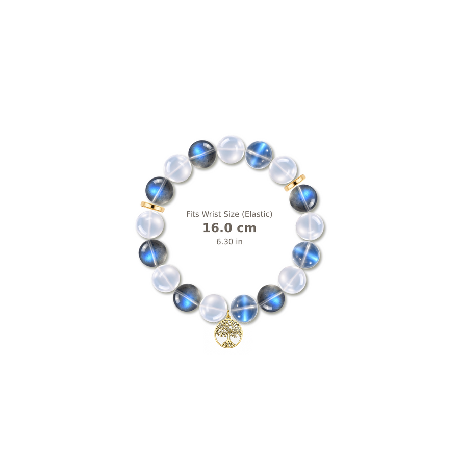 Turning Tide Bracelet mixed crystal bracelet design — alternating beads with evenly spaced accents and reference-style soft shadow