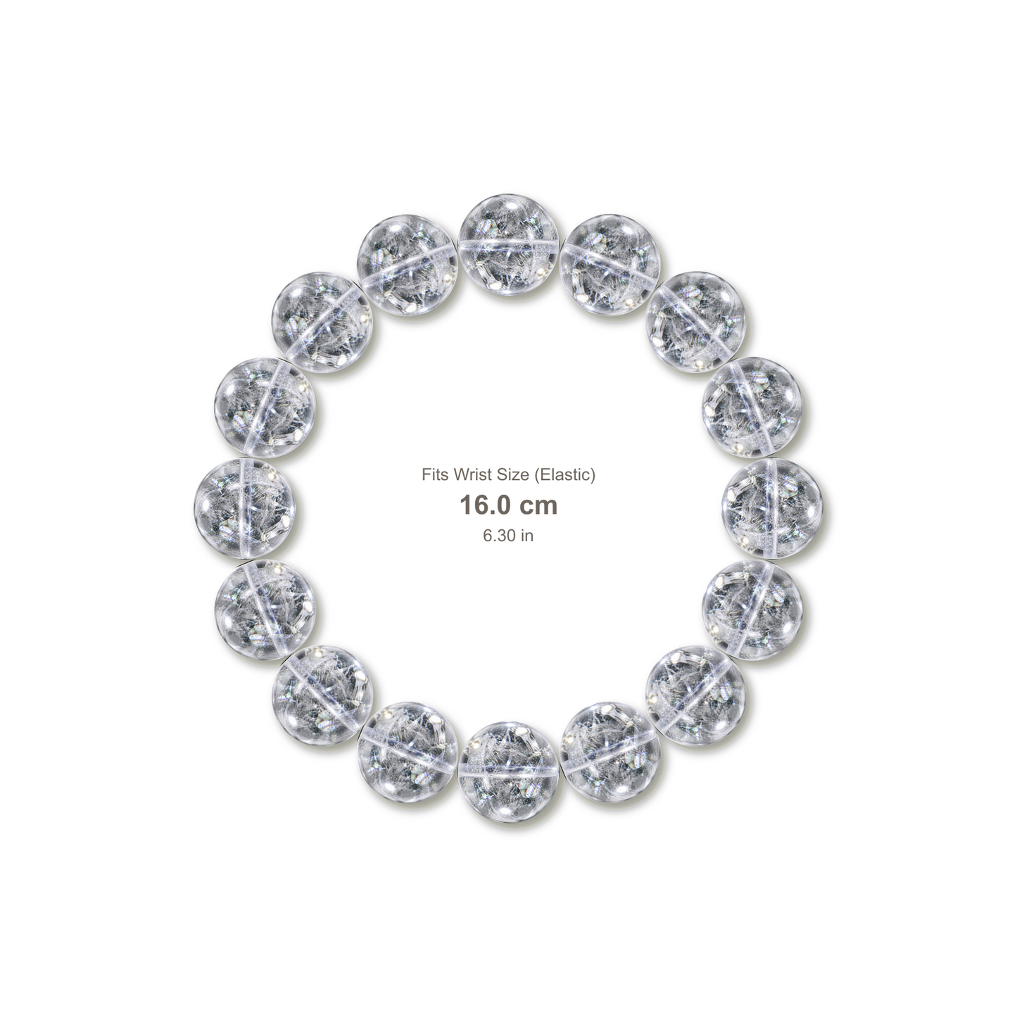 White Azeztulite Bracelet bracelet design — contact spacing 10mm, reference-style soft shadow, no string v9