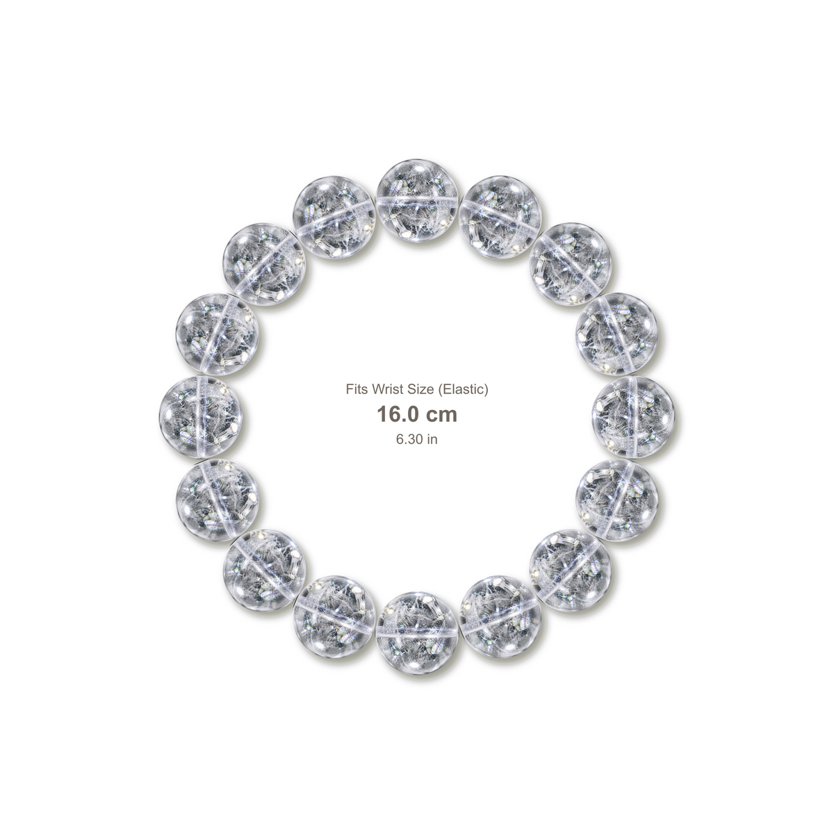 White Azeztulite Bracelet bracelet design — contact spacing 10mm, reference-style soft shadow, no string v9
