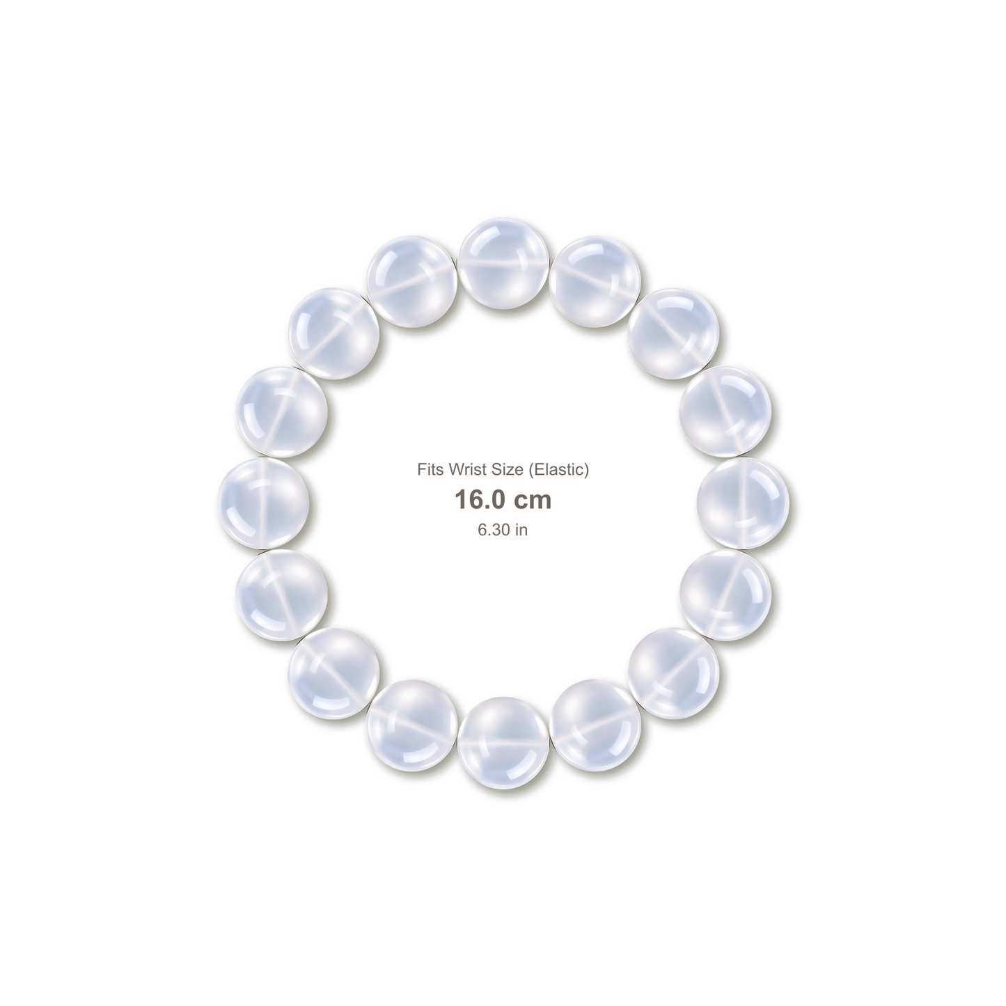 White Moonstone Bracelet bracelet design — contact spacing 8mm, reference-style soft shadow, no string v9