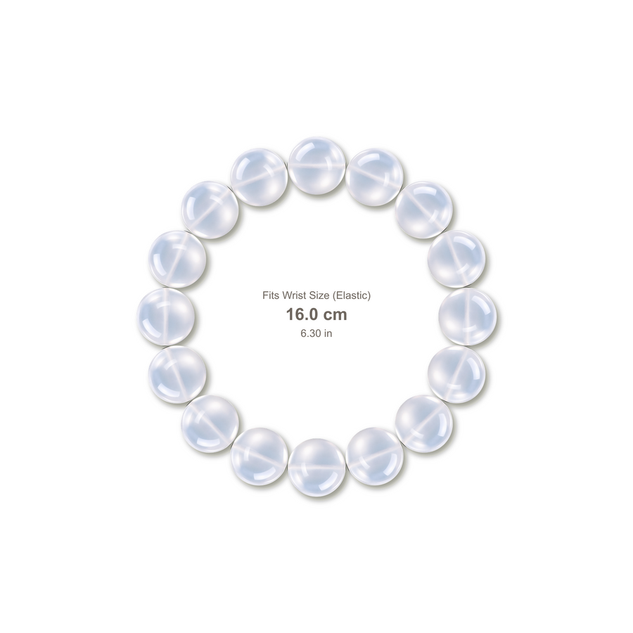 White Moonstone Bracelet bracelet design — contact spacing 8mm, reference-style soft shadow, no string v9