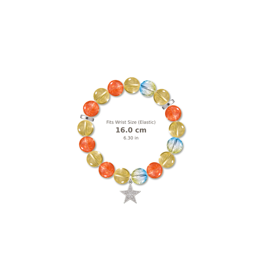Wild Imagination Bracelet mixed crystal bracelet design — alternating beads with evenly spaced accents and reference-style soft shadow
