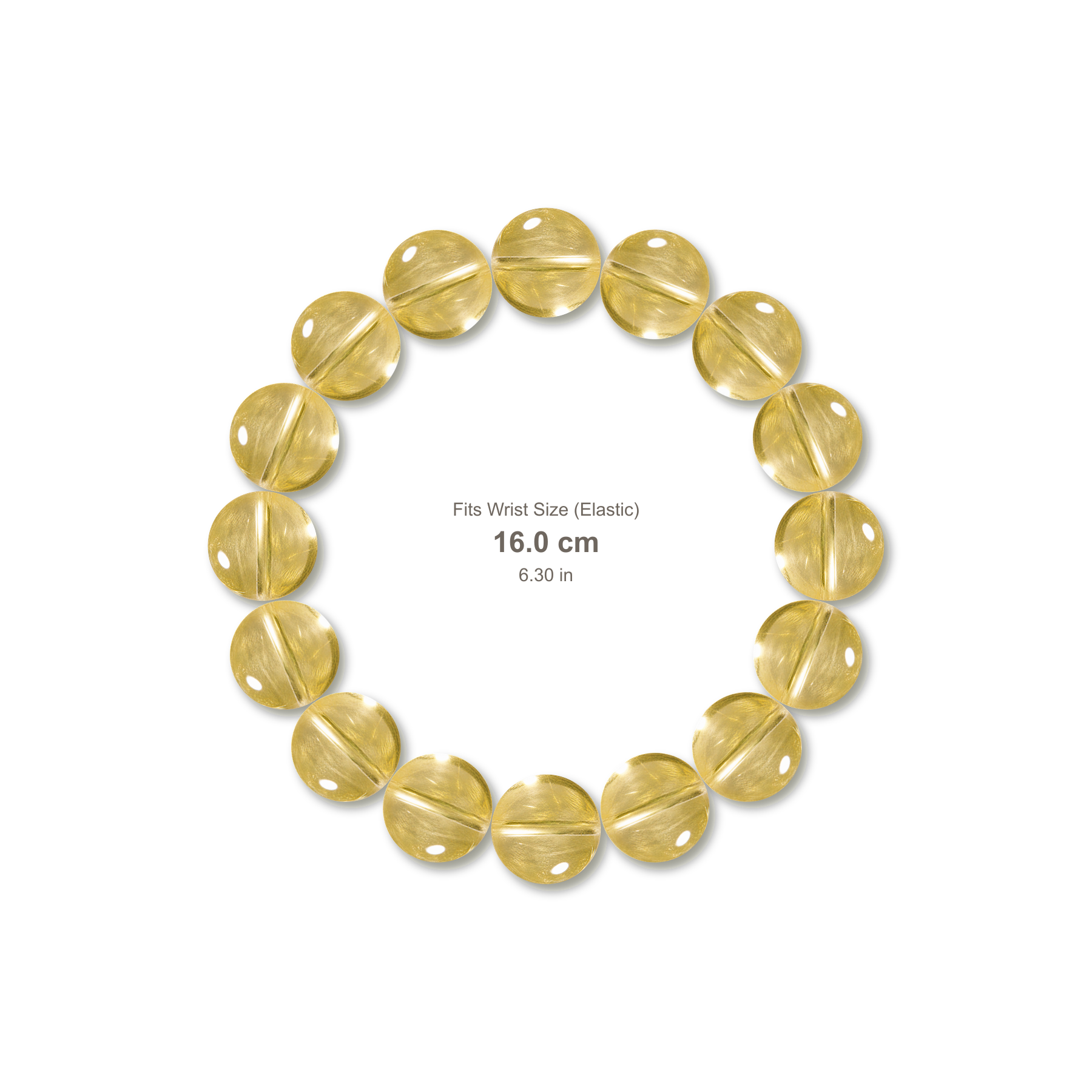 Yellow Fluorite Bracelet bracelet design — contact spacing 10mm, reference-style soft shadow, no string v9